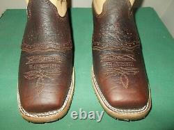 Mens 11 EE Square Toe Bison ICE Roper Work Western Cowboy Boots USA Made NEW