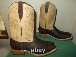 Mens 11 EE Square Toe Bison ICE Roper Work Western Cowboy Boots USA Made NEW
