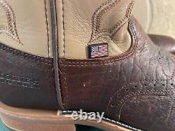 Mens 12 EE Square Toe Bison ICE Roper Work Western Cowboy Boot Made in the USA