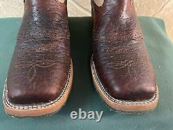 Mens 12 EE Square Toe Bison ICE Roper Work Western Cowboy Boot Made in the USA