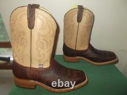Mens 12 EE Square Toe Bison ICE Roper Work Western Cowboy Boots USA Made NEW