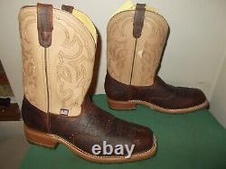 Mens 13 D Square Steel Toe Bison ICE Roper Work Western Cowboy Boots USA Made