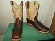 Mens 13 EE Square Steel Toe Bison ICE Roper Work Western Cowboy Boots USA Made