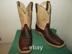 Mens 13 EE Square Toe Bison ICE Roper Work Western Cowboy Boots USA Made NEW