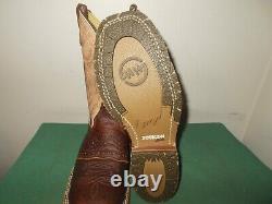 Mens 8.5 D Square Steel Toe Bison ICE Roper Work Western Cowboy Boots USA Made