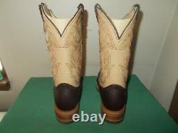 Mens 8.5 D Square Toe Bison ICE Roper Work Western Cowboy Boots USA Made NEW
