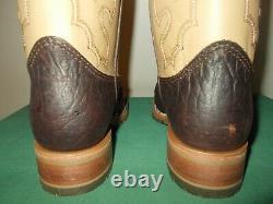 Mens 9 1/2 D Square Toe Bison ICE Roper Work Western Cowboy Boots USA Made NEW