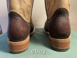 Mens 9.5 D Square Steel Toe Bison ICE Roper Work Western Cowboy Boot USA Made
