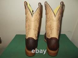 Mens 9.5 D Square Toe Bison ICE Roper Work Western Cowboy Boots USA Made NEW