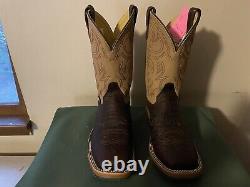 Mens 9 D Square Toe Bison ICE Roper Work Western Cowboy Boots USA Made NEW
