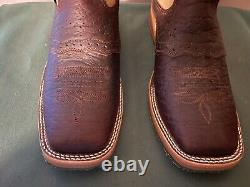 Mens 9 D Square Toe Bison ICE Roper Work Western Cowboy Boots USA Made NEW