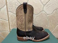 Mens 9 EE Square Toe Bison ICE Roper Work Western Cowboy Boots USA Made