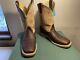 Mens 9 EE Square Toe Bison ICE Roper Work Western Cowboy Boots USA Made