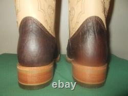 Mens 9 EE Square Toe Bison ICE Roper Work Western Cowboy Boots USA Made NEW