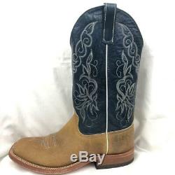 Mens Anderson Bean Tan American Bison Leather Western Boots 10.5 D S1107