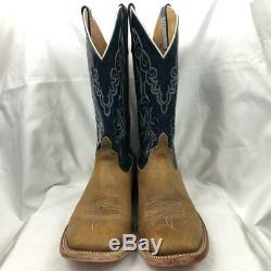 Mens Anderson Bean Tan American Bison Leather Western Boots 10.5 D S1107