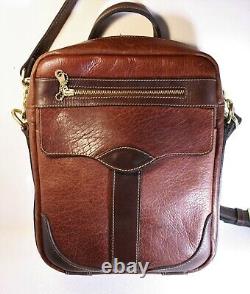 Mens Coronado Leather Bison Crossbody adjustable strap outside & Inside pockets