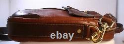 Mens Coronado Leather Bison Crossbody adjustable strap outside & Inside pockets