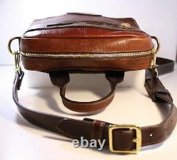 Mens Coronado Leather Bison Crossbody adjustable strap outside & Inside pockets