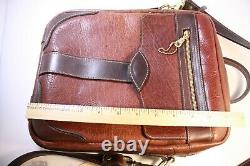 Mens Coronado Leather Bison Crossbody adjustable strap outside & Inside pockets