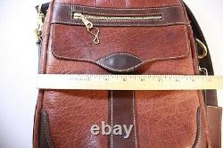 Mens Coronado Leather Bison Crossbody adjustable strap outside & Inside pockets