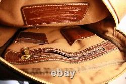 Mens Coronado Leather Bison Crossbody adjustable strap outside & Inside pockets
