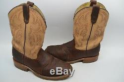 Mens Double H 9.5 D Bison Square Steel Toe ICE Roper Work WESTERN Boot DH5305