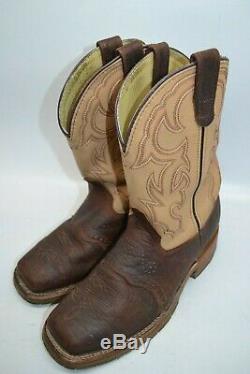 Mens Double H 9.5 D Bison Square Steel Toe ICE Roper Work WESTERN Boot DH5305