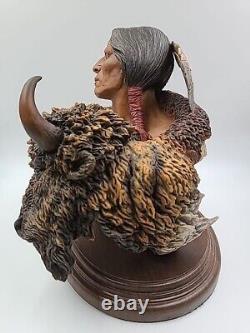 Mill Creek Studios THUNDER HEART Native American Bison Sculpture Joe Slockbower