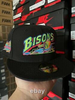 Myfitteds Black Light Buffalo Bisons 7 3/8 Laser Tag 2012 All Star ASG Hatclub