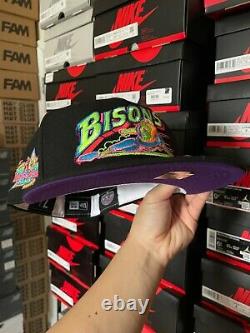 Myfitteds Black Light Buffalo Bisons 7 3/8 Laser Tag 2012 All Star ASG Hatclub