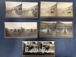 N. A. Forsyth Buffalo / Bison Ranch Stereographs Montana Early 1900s (Lot of 5)