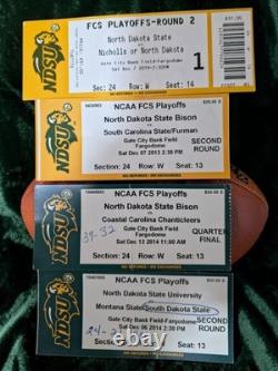 NDSU Bison North Dakota Football Tickets Playoffs Championship With Two Balls