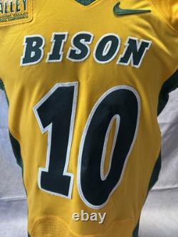 NDSU North Dakota State University Bison Nike GU Game used football jersey #10