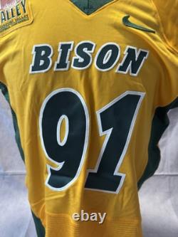 NDSU North Dakota State University Bison Nike GU Game used football jersey #91