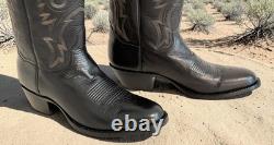 NEW $2100 J. B. Hill Texas Handmade Black American BISON Men's 8D Cowboy Boots