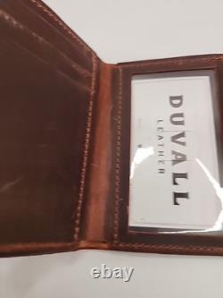 NEW Duvall Dakota Bison Leather Trifold Wallet