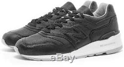 NEW New Balance 997 Made in USA Bison Leather Black White M997BSO Men's SZ 6 D