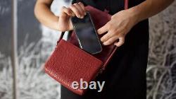 NEW PARABELLUM MADELINE GENUINE BISON LEATHER BAG CLUTCH MADE IN USA 6.5x6
