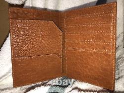 NEW RARE PARABELLUM FULL GENUINE BISON Billfold Wallet Travel Passport 4x5.5 USA