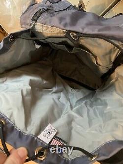 NEW! Rare Madden Equipment original Gray Rucksack Backpack. Bison Leather Bottom