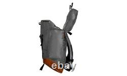 NEW! Rare Madden Equipment original Gray Rucksack Backpack. Bison Leather Bottom