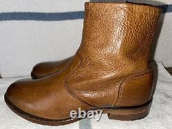 NEW Vintage Shoe Company JONATHIN Genuine Bison Leather Boots Sz12 Made In USA