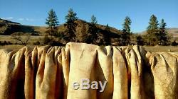 NEW Wild Montana Yellowstone Park Bison Buffalo Robe Hide Leather Native Antler