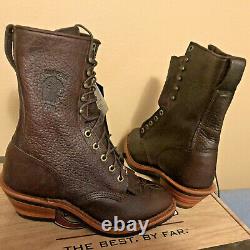 NEW w BOX 1st QUAL CHIPPEWA Sz. 7 D BRIAR BISON STAMPEDE PACKER BOOTS 29553