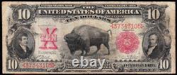 NICE Bold Mid-Grade 1901 $10 BISON US Legal Tender Note! FREE SHIPPING! 43105