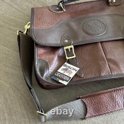 NWT Duluth Pack Bison Leather Entrepreneur Briefcase Messenger Bag Brown Tags