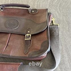 NWT Duluth Pack Bison Leather Entrepreneur Briefcase Messenger Bag Brown Tags