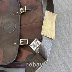 NWT Duluth Pack Bison Leather Entrepreneur Briefcase Messenger Bag Brown Tags