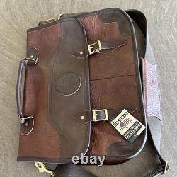 NWT Duluth Pack Bison Leather Entrepreneur Briefcase Messenger Bag Brown Tags
